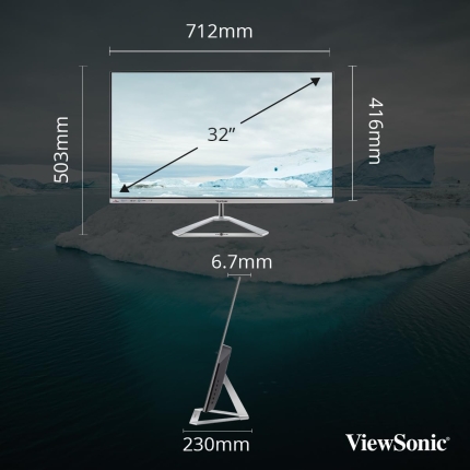 MONITOR VIEWSONIC 32" LED (VX3276-MHD-3) - BR Computer