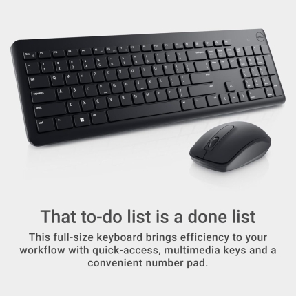 DESKSET DELL(KM3322W)WIRELESS KEYBOARD AND MOUSE - BR Computer